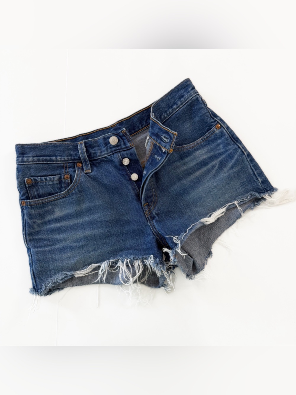 Levi’s Premium Shorts Womens 27 Button Fly 501 Boho Festival Button Fly